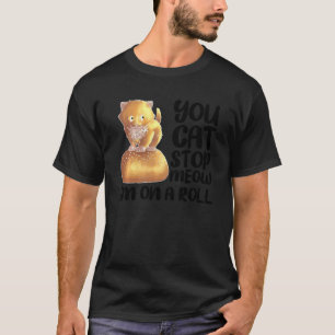 Camiseta Cat On Jante Roll Para Mulheres De Gatinhos
