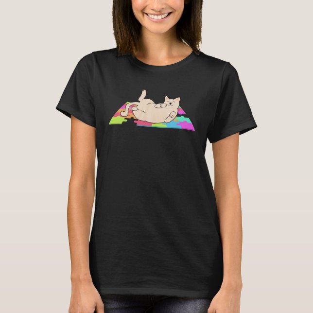 Camiseta Cat On Puzzles Puzzle Puzzle Piece Game Jigsaw Puz (Frente)