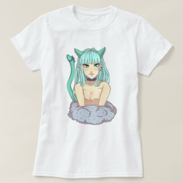 Camiseta Cat Oppai Girl (Frente do Design)