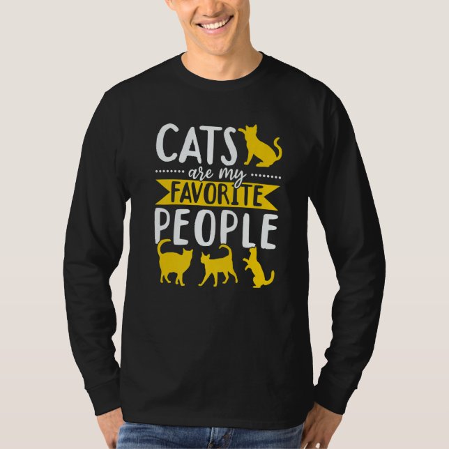Camiseta Cat  Owner  Cats are my favorite people (Frente)