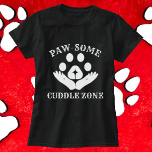 Camiseta Cat Paw Cuddle Zone Funny Cute Modern Personalizad
