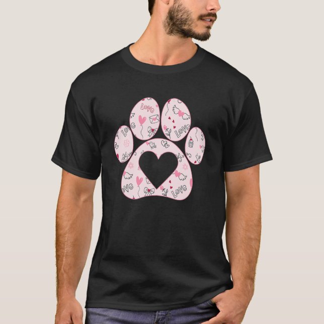 Camiseta Cat Paw Love Cat Mamãe Roupas Mulheres Adoção Cat (Frente)