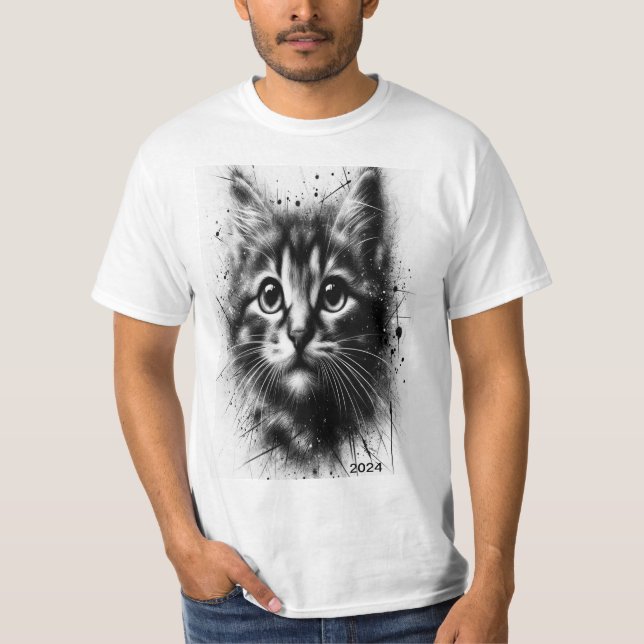 Camiseta Cat Pen Black (Frente)