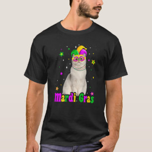 Camiseta Cat Persian Mask Mardi Gras Carnavais