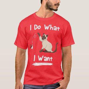 Camiseta Cat Personalidade Eu faço o que eu quero engraçado