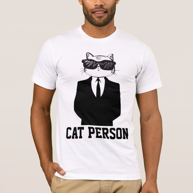 Camiseta CAT PESSOA T-shirts Engraçadas (Frente)