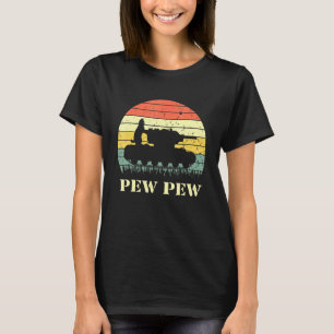 Camiseta Cat Pew Pew Cat Drivers Tank Vintage Retro