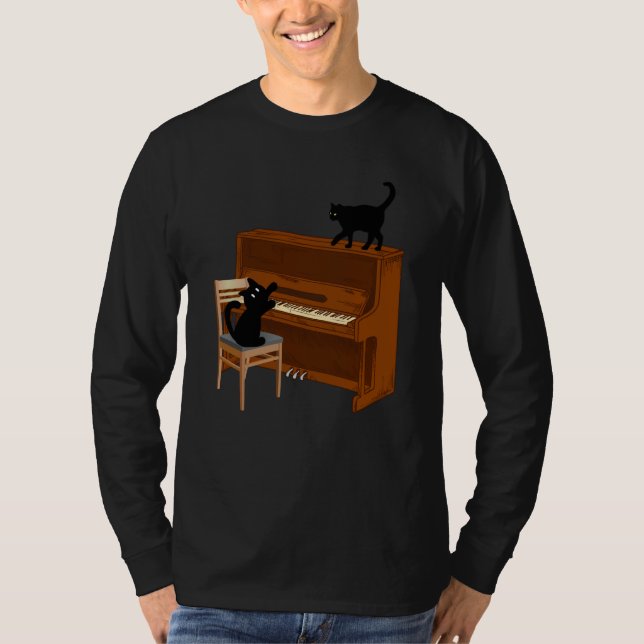 Camiseta Cat Piano Music (Frente)