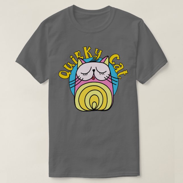 Camiseta Cat Pink Cat Quirky (Frente do Design)