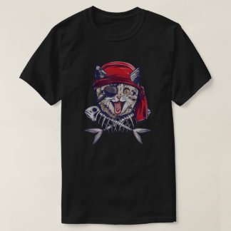 Camiseta Cat Pirata Engraçado Gato Pirata Gift Capitão Cat
