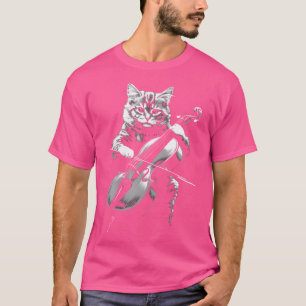 Camiseta Cat Playing Cello Vintage Jazz Musical Cellist