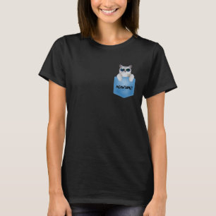 Camiseta Cat Pocket Memory Meowsome Meow Cat Birday