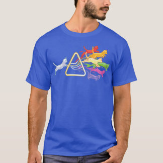 Camiseta Cat Prism Rainbow Light Funny Physics Science