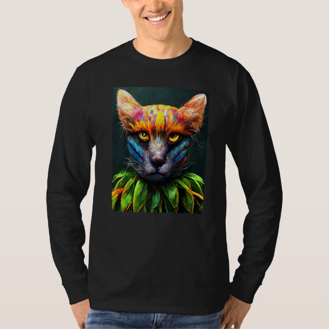 Camiseta Cat Punk Cyborg Men Women Boys Girls   2 (Frente)