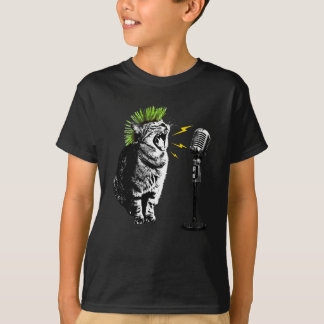 Camiseta Cat Punk, Fun Graphic T-Shirt