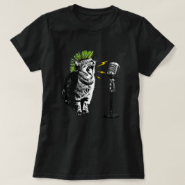 Camiseta Cat Punk, Fun Graphic T-Shirt