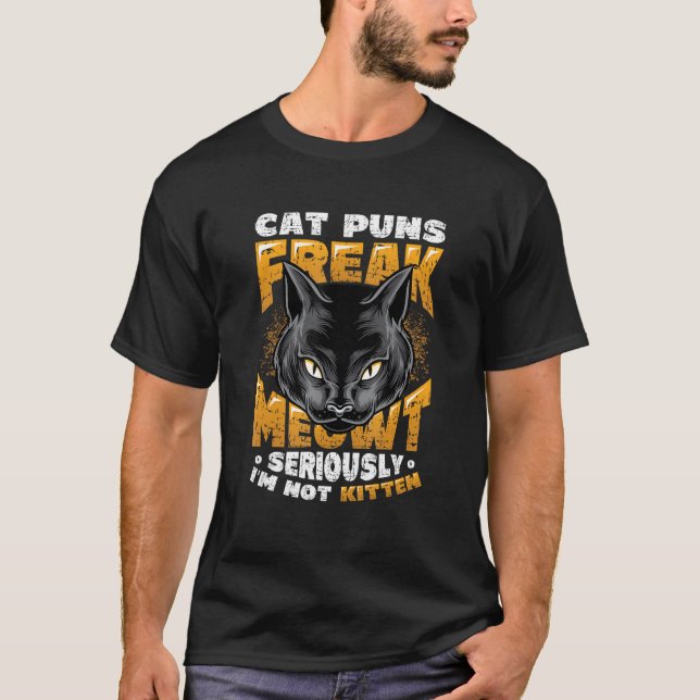 Camiseta Cat Puns Freak Meowt  Cat (Frente)
