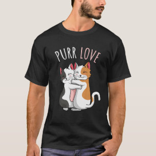 Camiseta Cat Purr Love Cat Amante Meninas Gatinhos Propriet