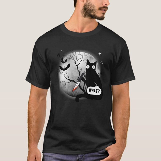 Camiseta Cat que Assassin Assassin Assassin Assassino Gato  (Frente)