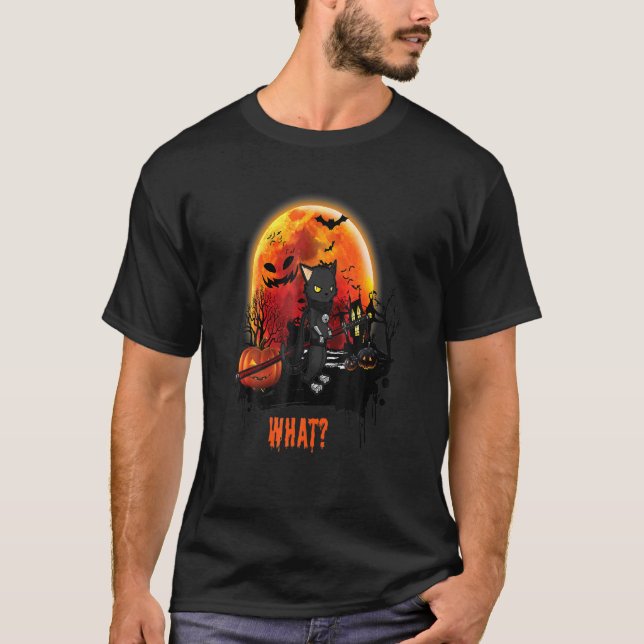 Camiseta Cat Que Gato Ninja Assassino Com Katana Sword Hal (Frente)