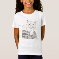 Cat Ragdoll Retrait Girls Baby Doll T Shirt