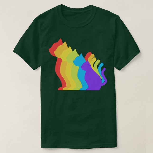 Camiseta Cat Rainbow (Frente do Design)