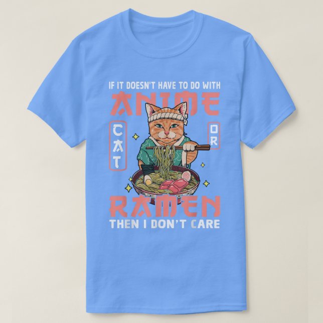 Camiseta Cat Ramen Bowl Anime japonês Noodles Kawaii Neko (Frente do Design)