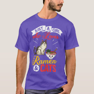 Camiseta Cat Ramen Bowl Chicken Soule Japonês