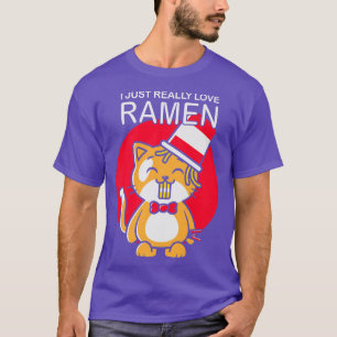 Camiseta Cat Ramen Lover Eu realmente amo Ramen Japonês