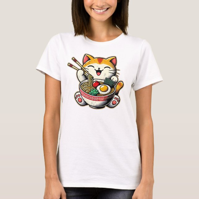 Camiseta Cat Ramen T-Shirt (Frente)