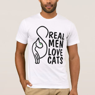 Camiseta CAT REAL dos GATOS do AMOR dos HOMENS, t-shirt