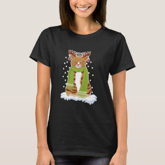 Camiseta Cat Reindeer Antlers Horns Ugly