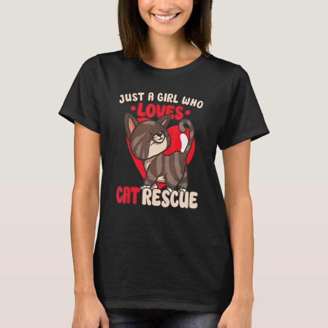 CAMISETA CAT RESCUE ANIMAL RIGHTS RESCUE CAT ADOPTION 1 (Frente)