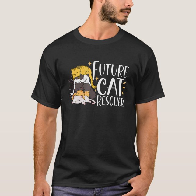 CAMISETA CAT RESCUE ANIMAL RIGHTS RESCUE CAT ADOPTION_7 (Frente)