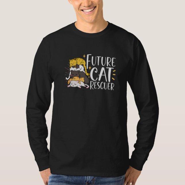 Camiseta CAT RESCUE ANIMAL RIGHTS RESCUE CAT ADOPTION Premi (Frente)