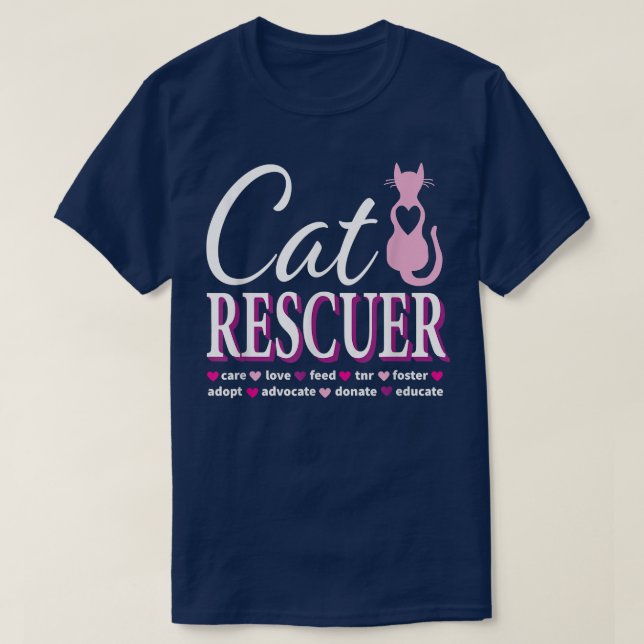 Camiseta Cat Rescue Gift Feral Kittens Homeless Cats Shelte (Frente do Design)