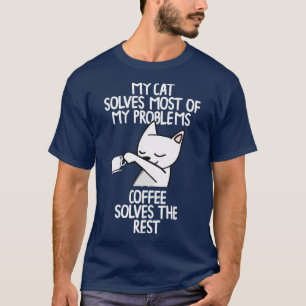 Camiseta Cat Resolve A Maioria Dos Meus Problemas O Café Re