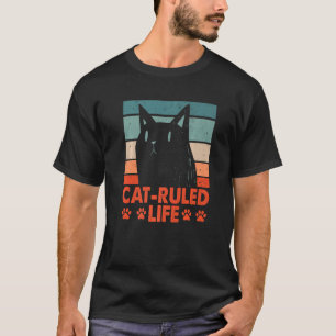 Camiseta Cat Ruled Life Cat Família Kitten Relatives Sarcas