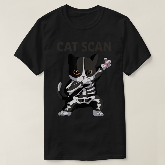 Camiseta Cat Scan CT Digitalizar Engraçado Cat X-Ray Pun Me (Frente do Design)