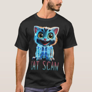 Camiseta Cat Scan Ct Scan Halloween Cat X-ray Memória Rad