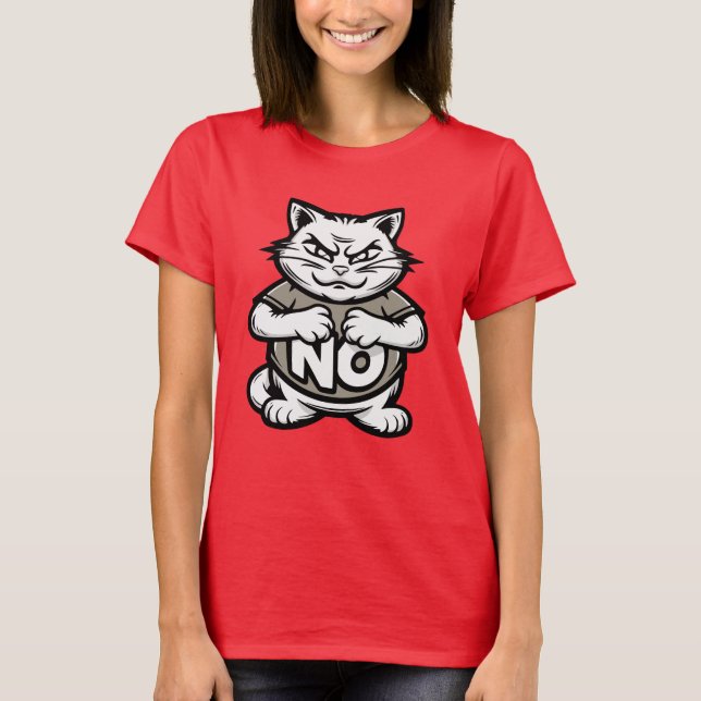 Camiseta Cat sem texto engraçado (Frente)