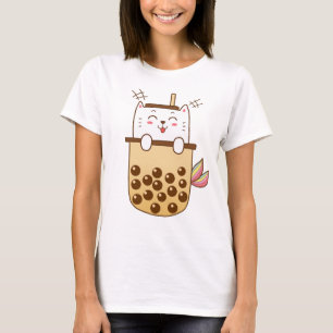 Camiseta Cat Sereia Boba Milk Tea