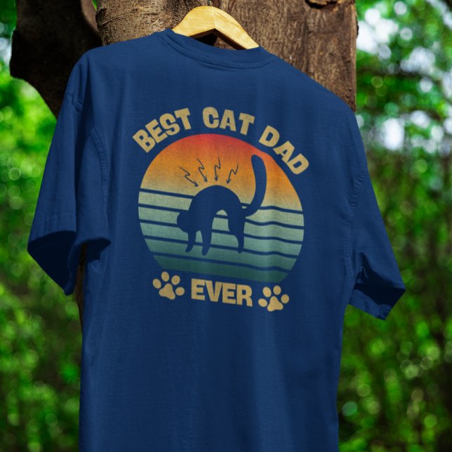 Camiseta Cat-Shirt Men Best Cat Dad Ever Funny (Criador carregado)