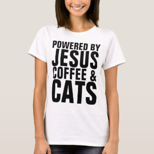 Camiseta CAT-shirts CRISTÃOS, CAFÉ DE GATO JESUS