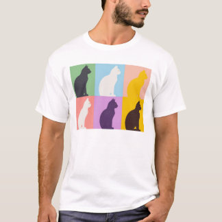 Camiseta Cat silhouette colorful