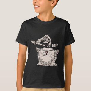 Camiseta Cat Skeleton Boop Halloween Pet Women Raparigas K