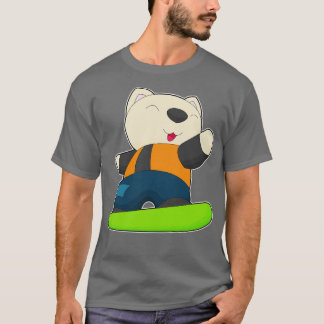 Camiseta Cat Snowboard Esportes de inverno