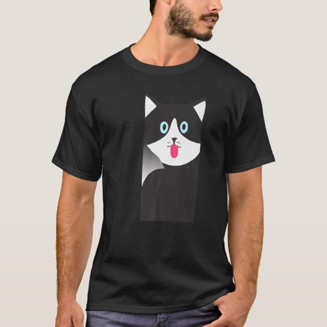 Camiseta Cat sticking out tongue cute kitten   (Frente)