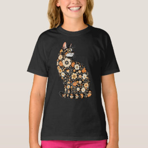 Camiseta Cat Sunflower Vibes Sunshine E Purrs