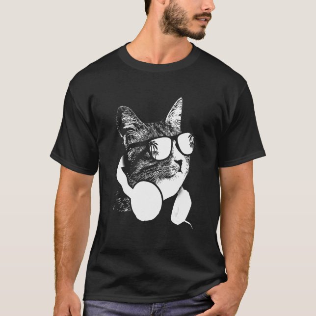 Camiseta Cat sunglasses kitten cat love cat (Frente)